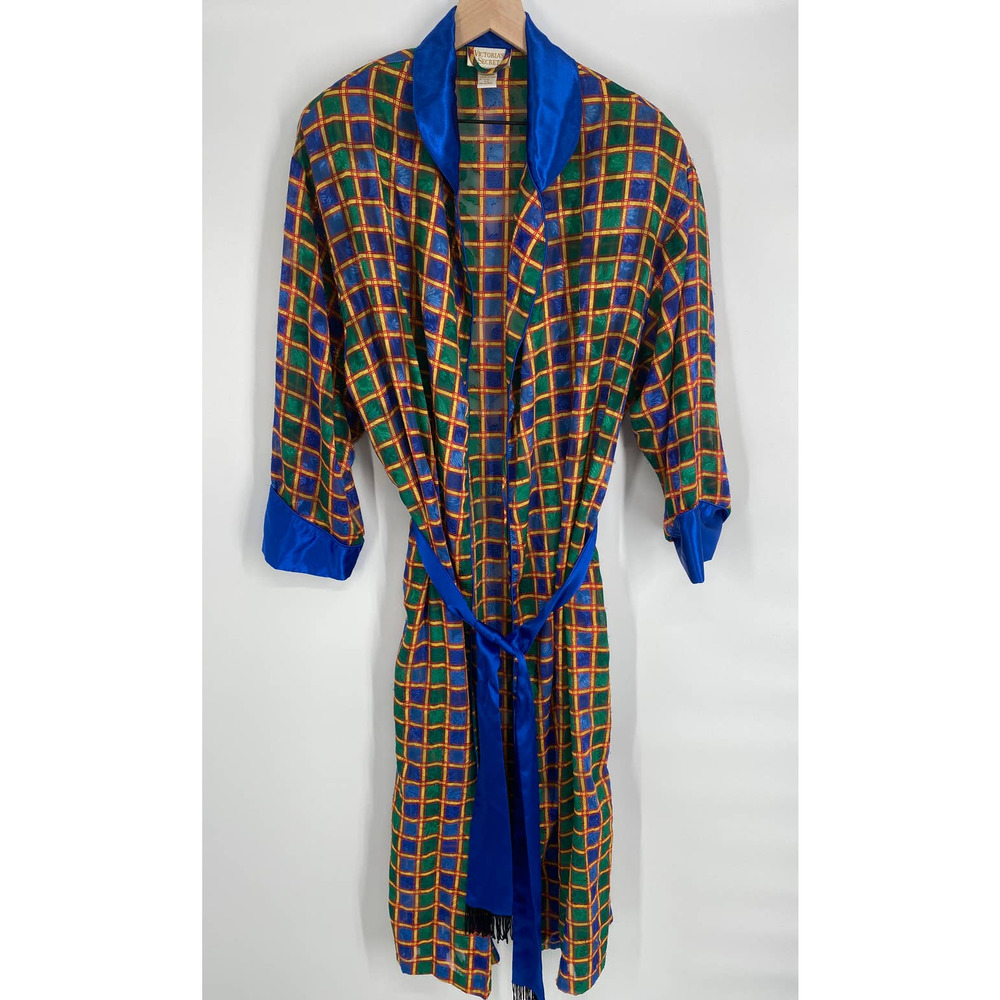 Victoria's Secret Multicolor Robe with Shoulder Pads sz M/L vintage Yellow Tag